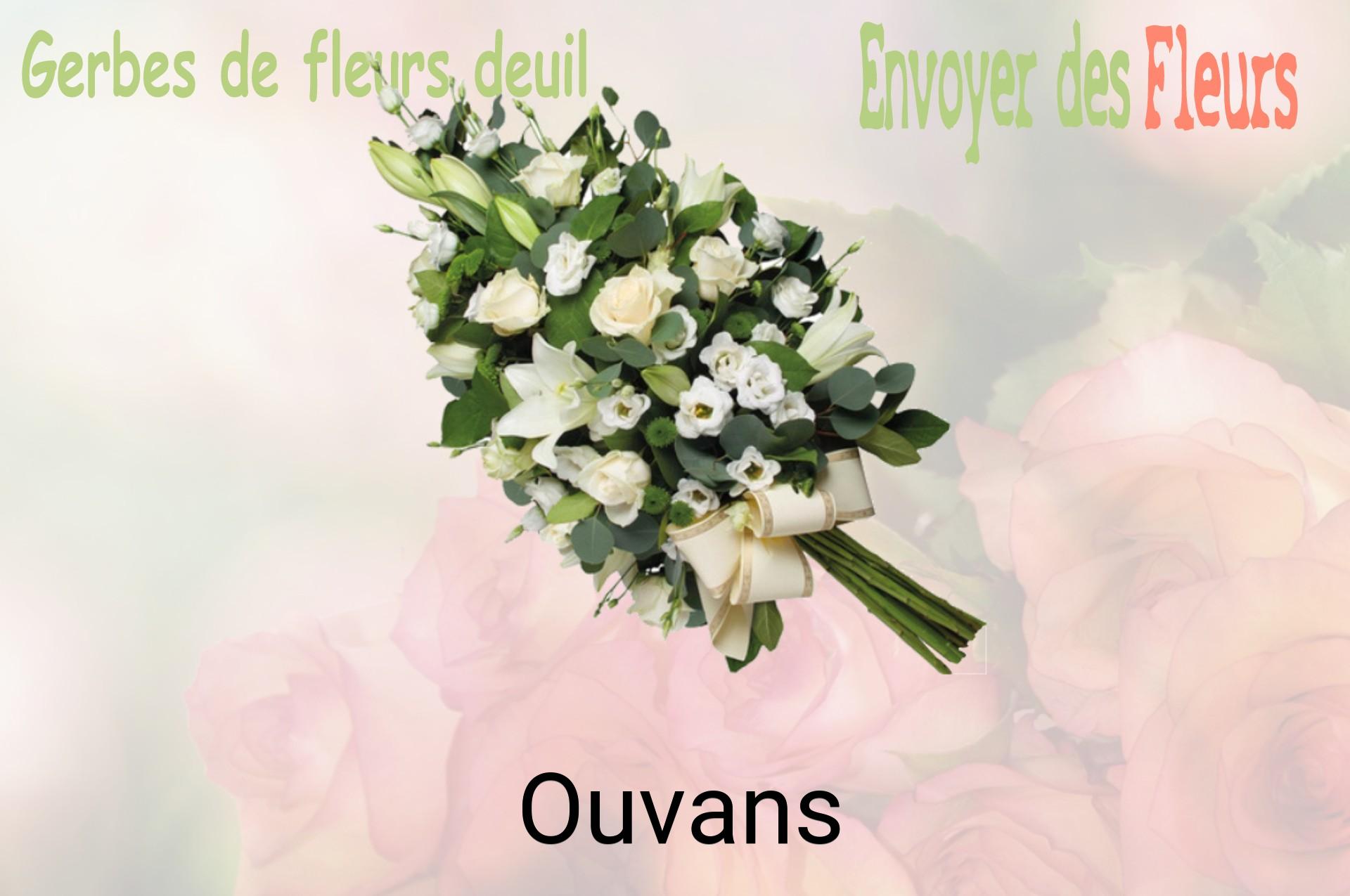 Gerbe de fleurs de deuil livrée à Ouvans
